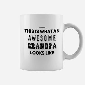 Awesome Grandpa Looks Like For Worlds Best Grandfather Ever Christmas Coffee Mug - Seseable