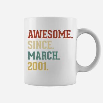 Awesome Since March 2001 Vintage 21 Birthday Gift Coffee Mug - Seseable