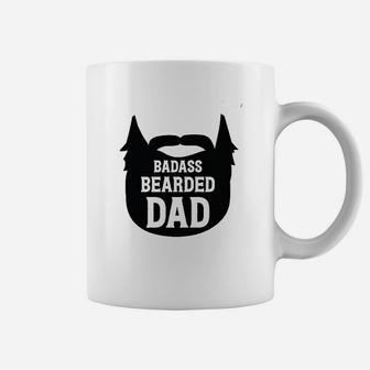 Ba Dass Bearded Dad Manly Beard Silhouette Funny Father Parent Coffee Mug - Seseable