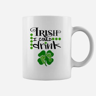Baby Irish I Could Drink Preg St Patricks Day Coffee Mug - Seseable