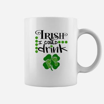 Baby Irish I Could Drink Pregnancy St Patricks Day Coffee Mug - Seseable