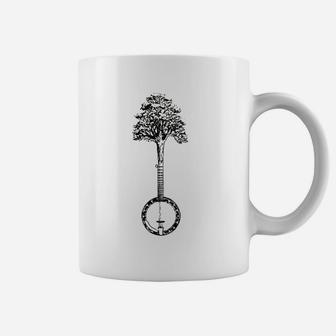 Banjo Tree Minimalist Design Vintage Nature And Music Graphic Coffee Mug - Seseable