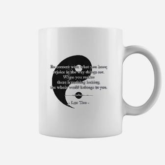 Be Content With What You Have Lao Tzu Quote Coffee Mug - Seseable