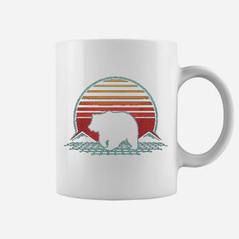 Bear Retro Vintage 80s Style Grizzly Brown Bear Gift Coffee Mug - Seseable