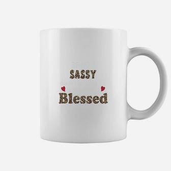 Being A Sassy Does Not Make Me Old It Makes Me Blessed Women Quote Leopard Gift Coffee Mug - Seseable
