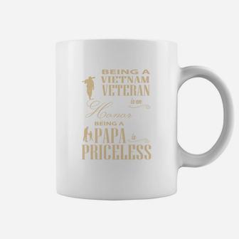 Being Vietnam Veteran Is An Honor Papa Is Priceless Coffee Mug - Seseable
