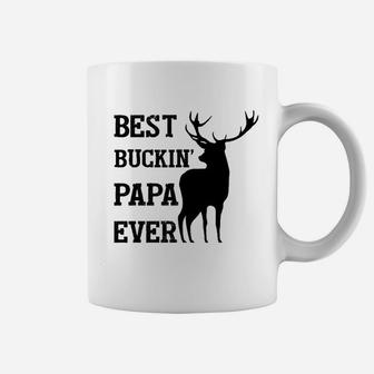 Best Buckin Papa Ever Deer Hunters Gift Coffee Mug - Seseable