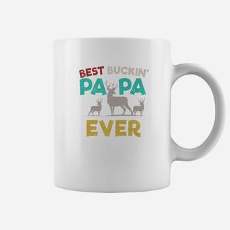 Best Buckin Papa Ever Shirt Deer Hunting Bucking Father Gif Coffee Mug - Seseable