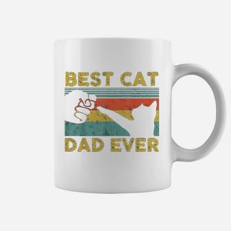 Best Cat Dad Ever Funny Cat Daddy Father Vintage Gift Coffee Mug - Seseable