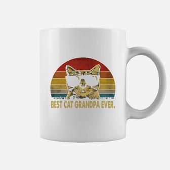 Best Cat Grandpa Ever Vintage T Shirt Father's Day Tee T-shirt Coffee Mug - Seseable