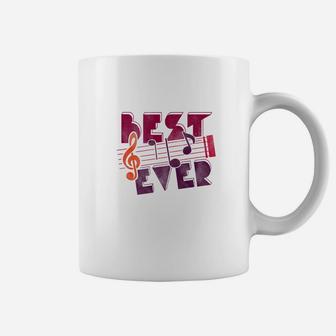 Best Dad Music Notes Cool Music Fathers Day Shirt Coffee Mug | Seseable UK