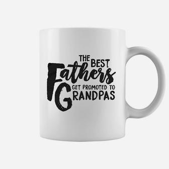 Best Fathers Get Promoted To Grandpas Coffee Mug - Seseable