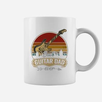 Best Guitar Dad Ever Vintage Sunset Guitarist Shirt Men Gift T-shirt Coffee Mug - Seseable