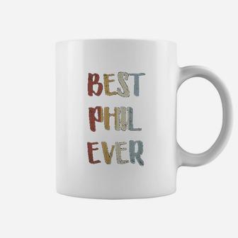 Best Phil Ever Retro Vintage First Name Gift Coffee Mug - Seseable