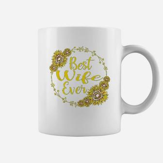 Best Wife Ever Sunflower Mothers Day Gift Coffee Mug - Seseable