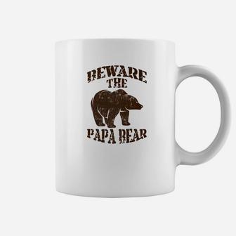 Beware Of The Papa Bear Grizzly Coffee Mug - Seseable