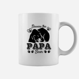 Beware The Papa Bear Sleeping Bear Coffee Mug - Seseable