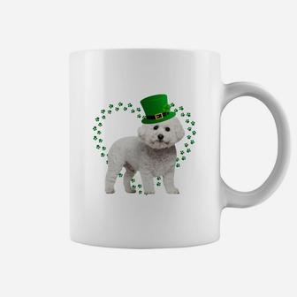 Bichons Frise Heart Paw Leprechaun Hat Irish St Patricks Day Gift For Dog Lovers Coffee Mug - Seseable