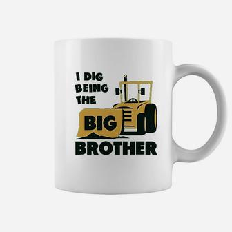 Big Brother Gift For Tractor Loving Boys Siblings Coffee Mug - Seseable