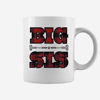 Big Sis Buffalo Plaid Sister, sister presents Coffee Mug - Seseable