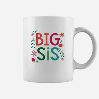 Big Sis Girls Cute Sister Announcement Coffee Mug - Seseable