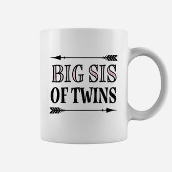 Big Sis Of Twins Sister Announcement Toddler Coffee Mug - Seseable