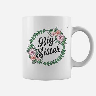 Big Sister With Flower Circle birthday Coffee Mug - Seseable