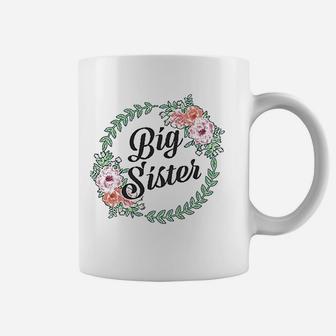 Big Sister With Flower Circle, sister presents Coffee Mug - Seseable