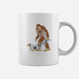 Bigfoot Dog Walk Dachshunds Coffee Mug - Seseable