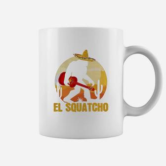 Bigfoot Hug Guitar El Squatcho Coffee Mug - Seseable