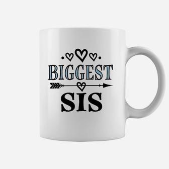 Biggest Sis Girls Sister Announcement Coffee Mug - Seseable