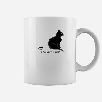 Black Cat Dead Mouse I Do What I Want Coffee Mug - Seseable