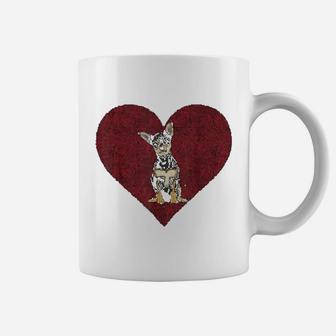 Black Chihuahua Valentines Day Dog Love Fingerprint Coffee Mug - Seseable