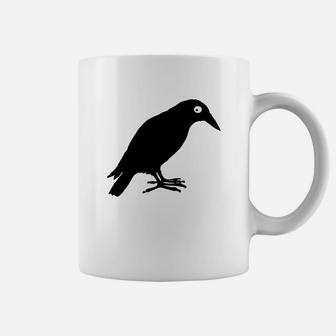 Black Crow Bird Coffee Mug - Seseable