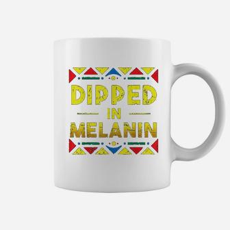 Black History Dipped In Melanin Proud African Roots Coffee Mug - Seseable