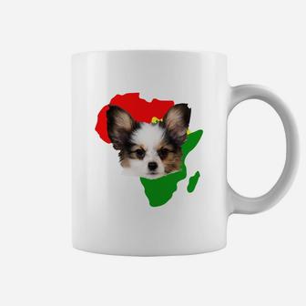 Black History Month African Map Papillon Gift For Pet Lovers Proud Black Coffee Mug - Seseable