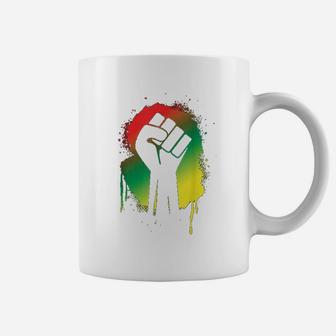 Black History Month For Men Women Kids African Power Fist Coffee Mug - Seseable