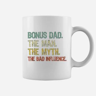 Bonus Dad The Man Myth Bad Influence Retro Gift Christmas Coffee Mug - Seseable