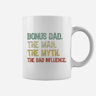 Bonus Dad The Man Myth Bad Influence Retro Gift Coffee Mug - Seseable