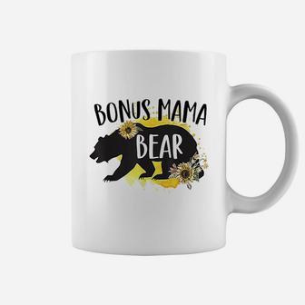 Bonus Mama Bear Sunflower Best Stepmom Ever Stepmother Bears Coffee Mug - Seseable