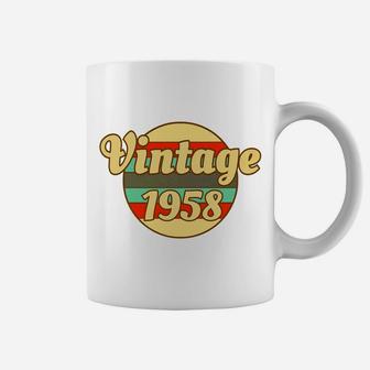 Born In 1958 64th Birthday Vintage Design Coffee Mug - Seseable