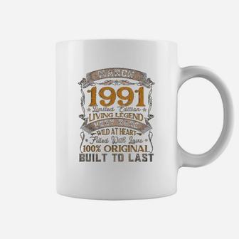 Born In March 1991 Vintage 31st Birthday Gifts 31 Years Old Coffee Mug - Seseable