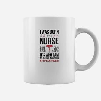 Born To Be A Nurse, funny nursing gifts Coffee Mug - Seseable