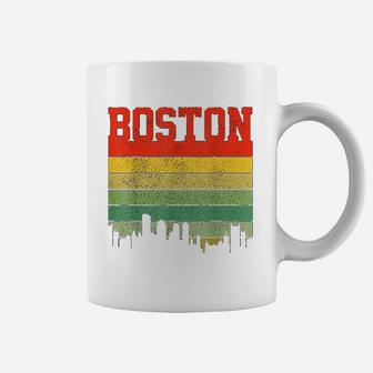 Boston Skyline Massachusetts Vintage Souvenir Gift Coffee Mug - Seseable