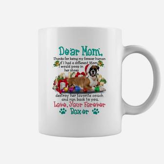 Boxer Dear Mom Christmas Dog Lovers Coffee Mug - Seseable
