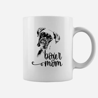 Boxer Mom Dog Face Dog Lovers Boxer Mom Gif Coffee Mug - Seseable
