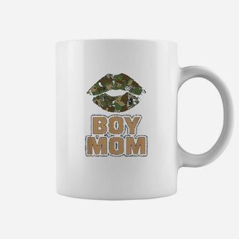 Boy Mom Camo Camouflage Lip For Mommy Mama Mothers Coffee Mug | Seseable UK