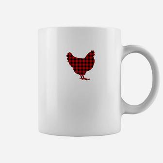 Buffalo Plaid Chicken Chicken Farmer Christmas Gift Coffee Mug - Seseable