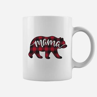 Buffalo Plaid Mama And Papa Bear Coffee Mug - Seseable