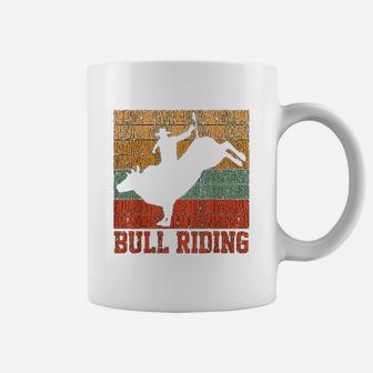 Bull Riding Retro Vintage Rodeo Western Country Gift Coffee Mug - Seseable